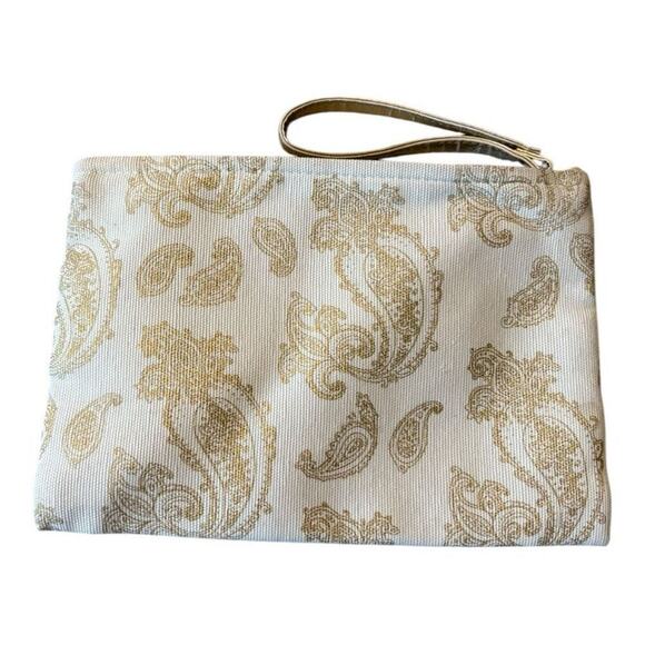Cream and Gold Cosmetic Accessory Bag - Picture 1 of 3